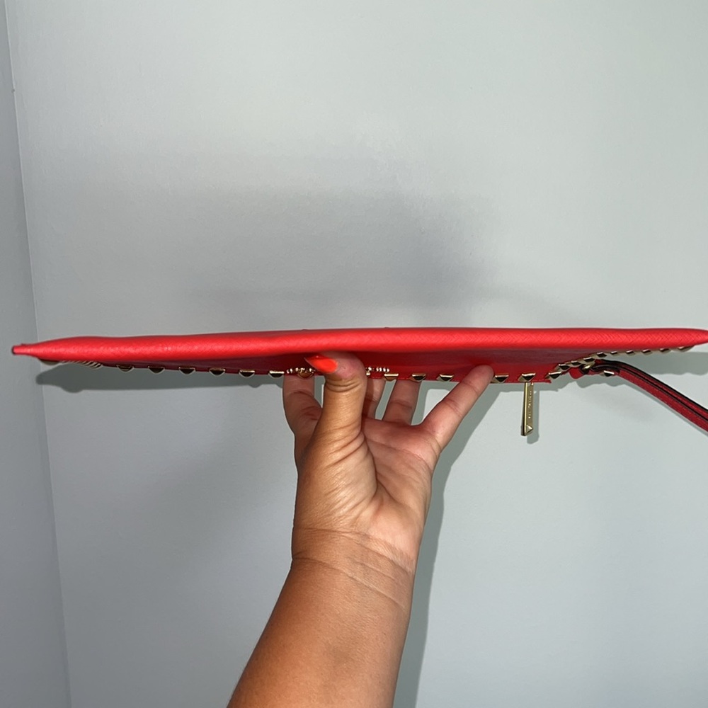 NWOT Michael Kors Red Studded Wristlet Clutch - Picture 10 of 14